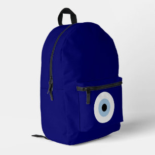Blue Evil Eye Viel Glück & Protection Symbol Bedruckter Rucksack