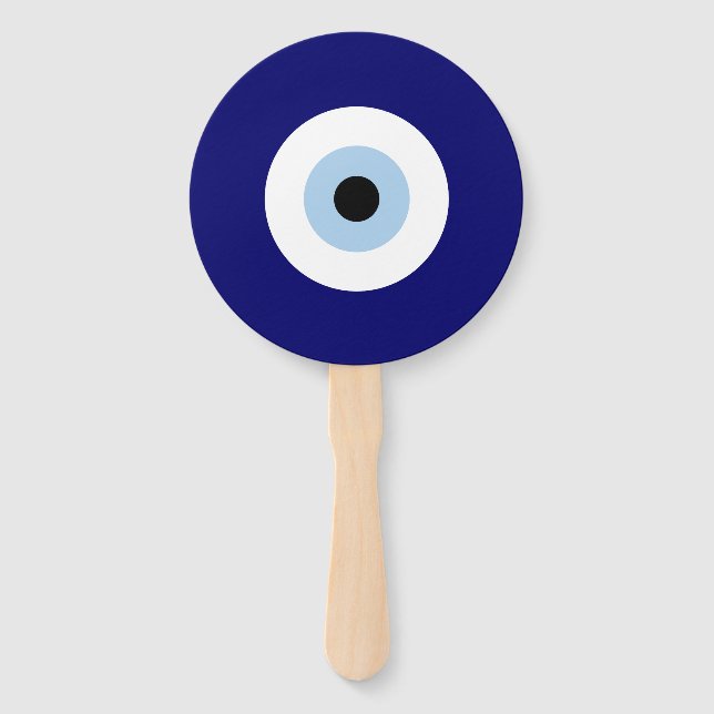 Blue Evil Eye Viel Glück & Protection Symbol Fächer (Vorderseite)