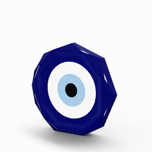 Blue Evil Eye Viel Glück & Protection Symbol Fotoblock