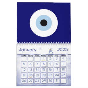 Blue Evil Eye Viel Glück & Protection Symbol Kalender
