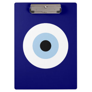 Blue Evil Eye Viel Glück & Protection Symbol Klemmbrett
