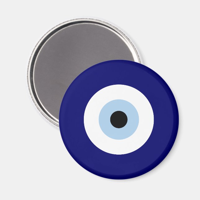 Blue Evil Eye Viel Glück & Protection Symbol Magnet (Vorderseite/Rückseite)
