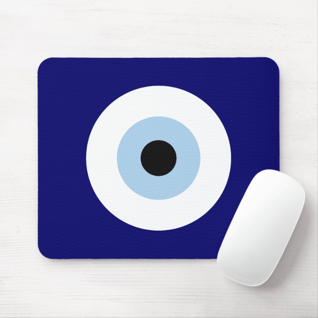 Blue Evil Eye Viel Glück & Protection Symbol Mousepad (Mit Mouse)