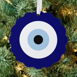 Blue Evil Eye Viel Glück & Protection Symbol Ornament Karte