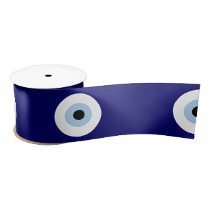Blue Evil Eye Viel Glück & Protection Symbol Satinband