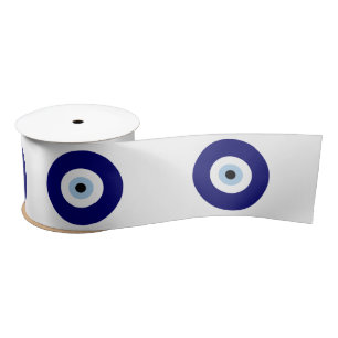 Blue Evil Eye Viel Glück & Protection Symbol Satinband