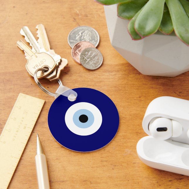 Blue Evil Eye Viel Glück & Protection Symbol Schlüsselanhänger (Schreibtisch)