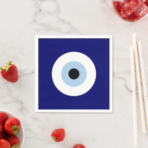 Blue Evil Eye Viel Glück & Protection Symbol Serviette