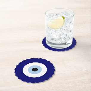Blue Evil Eye Viel Glück & Protection Symbol Untersetzer
