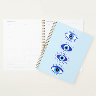 Blue Evil Eyes Energy Meditation Hamsa Mystical Planer