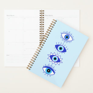 Blue Evil Eyes Energy Meditation Hamsa Mystical Planer