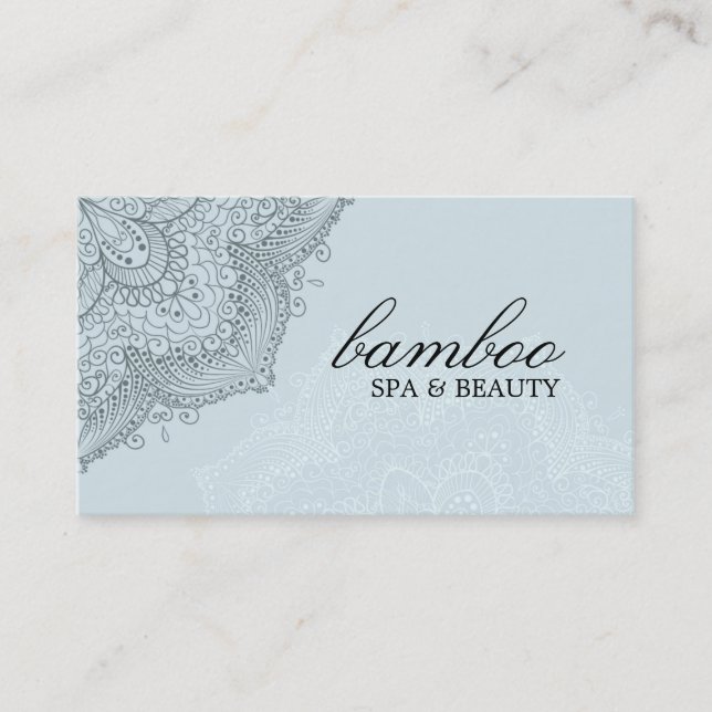 Blue Exotic Wellness-Center Business Card Visitenkarte (Vorderseite)