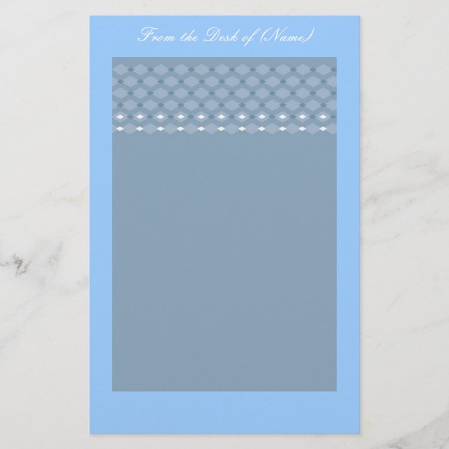 Blue Extravagant Stationery Briefpapier (Vorderseite)