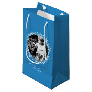 Blue Extravagant Wirbel Foto Frame Kleine Geschenktüte