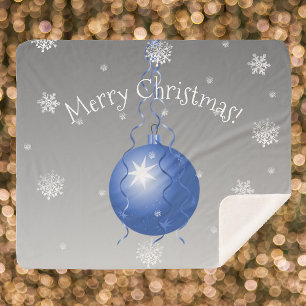 Blue Extravagante Weihnachtsschmuck Sherpa Blanket Sherpadecke