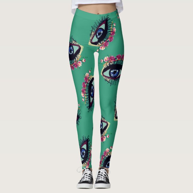 Blue Eye Art Custom Leggings (Vorderseite)