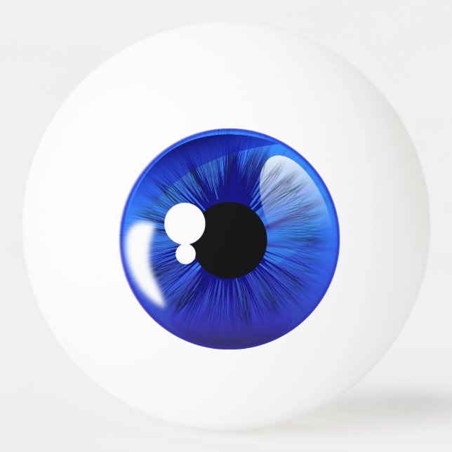Blue Eye Ball Iris Funny Novelty Ping Pong Ball Tischtennisball (Vorderseite)