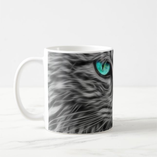 Blue Eye Cat Pet Tasse Kaffee Tasse Cup (Links)