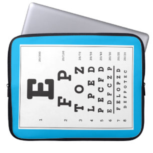 Blue Eye Chart Notebook Sleeve