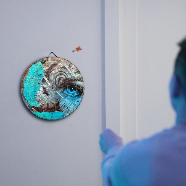 Blue Eye Dart Board Dartscheibe (Your opponents will be mesmerized by the beautiful blue eye ad will miss the mark!)