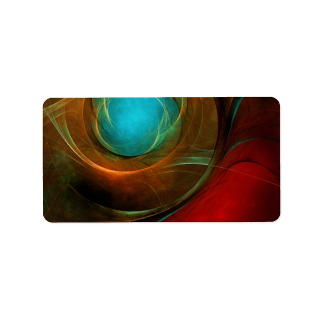 Blue Eye Moderne Abstrakte Kunst Cooles Muster #16 Adressaufkleber (Vorne)