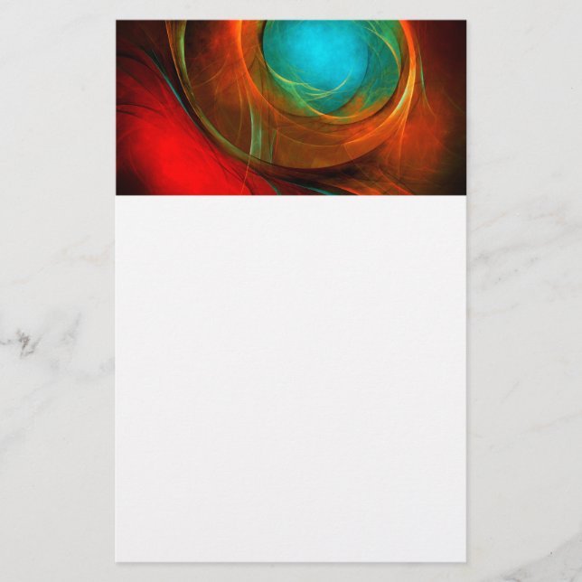 Blue Eye Moderne Abstrakte Kunst Cooles Muster #16 Briefpapier (Vorderseite)