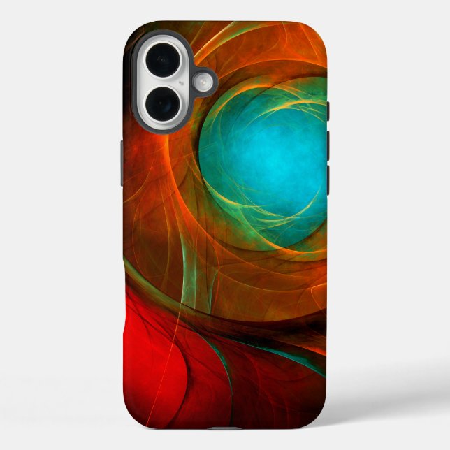 Blue Eye Moderne Abstrakte Kunst Cooles Muster #16 Case-Mate iPhone Hülle (Rückseite)