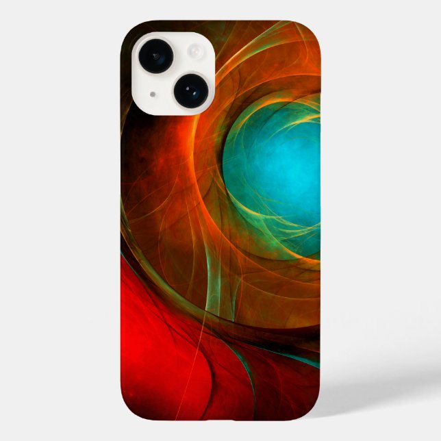 Blue Eye Moderne Abstrakte Kunst Cooles Muster #16 Case-Mate iPhone Hülle (Rückseite)