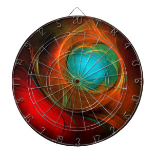 Blue Eye Moderne Abstrakte Kunst Cooles Muster #16 Dartscheibe