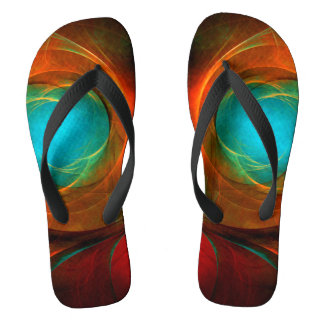 Blue Eye Moderne Abstrakte Kunst Cooles Muster #16 Flip Flops