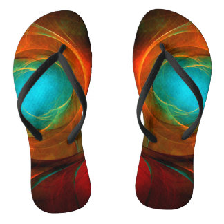 Blue Eye Moderne Abstrakte Kunst Cooles Muster #16 Flip Flops