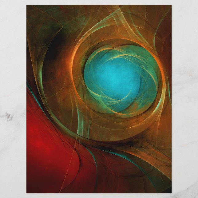 Blue Eye Moderne Abstrakte Kunst Cooles Muster #16 Flyer (Vorne)