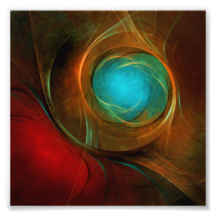 Blue Eye Moderne Abstrakte Kunst Cooles Muster #16 Fotodruck
