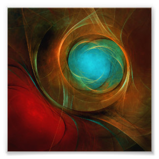 Blue Eye Moderne Abstrakte Kunst Cooles Muster #16 Fotodruck
