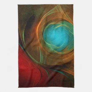 Blue Eye Moderne Abstrakte Kunst Cooles Muster #16 Geschirrtuch