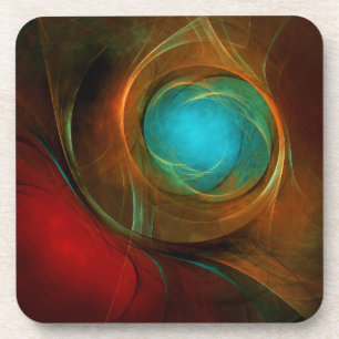 Blue Eye Moderne Abstrakte Kunst Cooles Muster #16 Getränkeuntersetzer