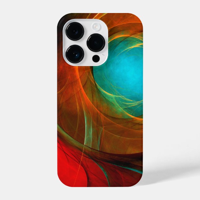 Blue Eye Moderne Abstrakte Kunst Cooles Muster #16 iPhone Hülle (Rückseite)