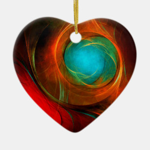 Blue Eye Moderne Abstrakte Kunst Cooles Muster #16 Keramik Ornament