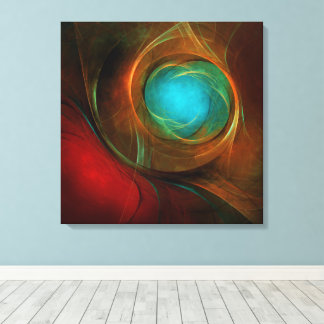 Blue Eye Moderne Abstrakte Kunst Cooles Muster #16 Leinwanddruck