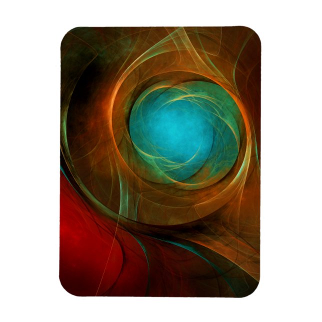 Blue Eye Moderne Abstrakte Kunst Cooles Muster #16 Magnet (Vertikal)