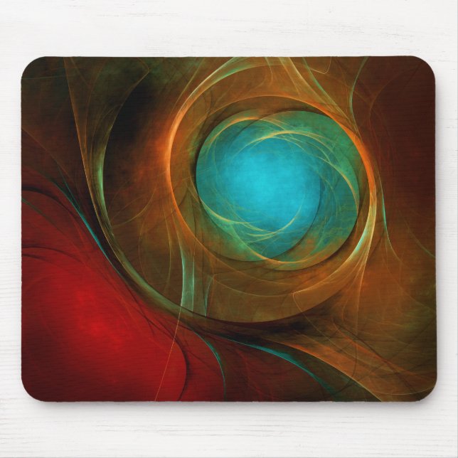 Blue Eye Moderne Abstrakte Kunst Cooles Muster #16 Mousepad (Vorne)
