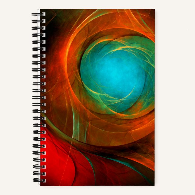 Blue Eye Moderne Abstrakte Kunst Cooles Muster #16 Notizbuch (Vorderseite)