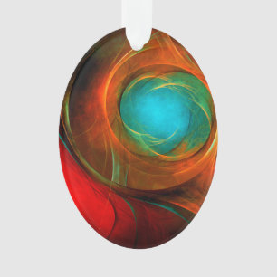 Blue Eye Moderne Abstrakte Kunst Cooles Muster #16 Ornament