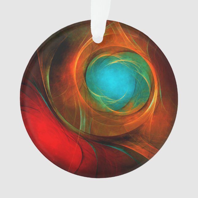 Blue Eye Moderne Abstrakte Kunst Cooles Muster #16 Ornament (Vorderseite)