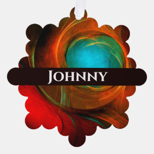 Blue Eye Moderne Abstrakte Kunst Cooles Muster #16 Ornament Karte