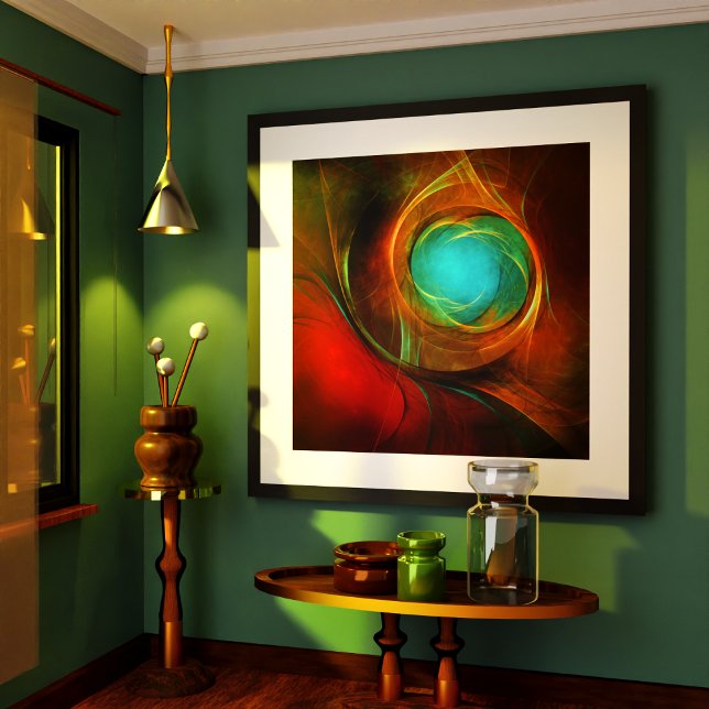 Blue Eye Moderne Abstrakte Kunst Cooles Muster #16 Poster (Blue Eye Modern Abstract Fine Art Cool Pattern #16 Poster)