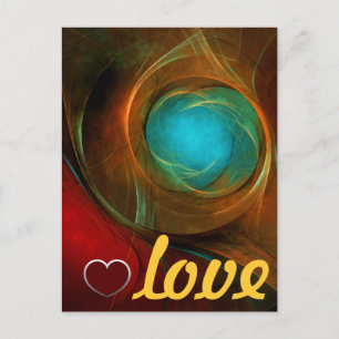 Blue Eye Moderne Abstrakte Kunst Cooles Muster #16 Postkarte