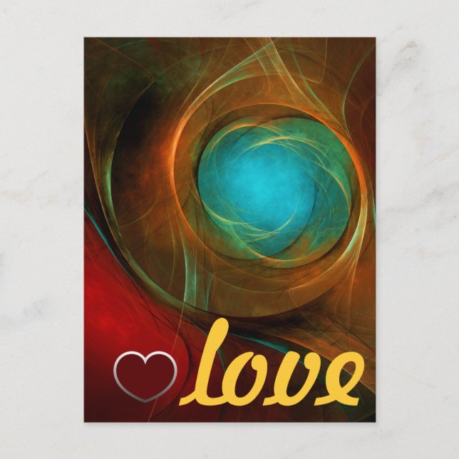 Blue Eye Moderne Abstrakte Kunst Cooles Muster #16 Postkarte (Vorderseite)