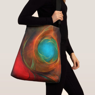 Blue Eye Moderne Abstrakte Kunst Cooles Muster #16 Tragetaschen Mit Langen Trägern