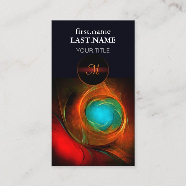 Blue Eye Moderne Abstrakte Kunst Cooles Muster #16 Visitenkarte (Vorderseite)
